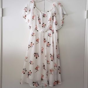 Torrid White Floral Dress